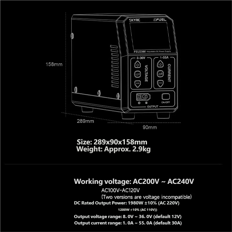 SKYRC PSU2000 1980W Adjustable – обзор и цена Drone Battery Charger