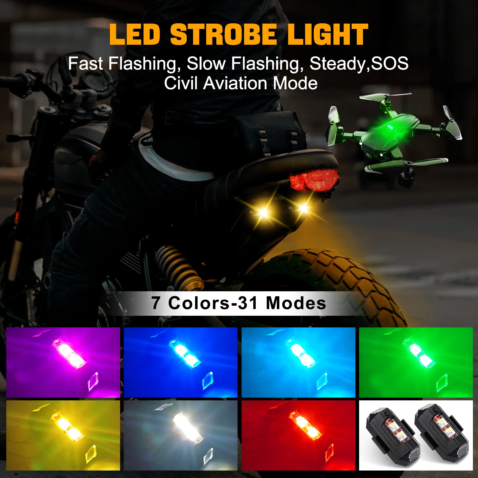 Motorcycle Lights Drone Strobe – обзор и цена Drone Strobe Light