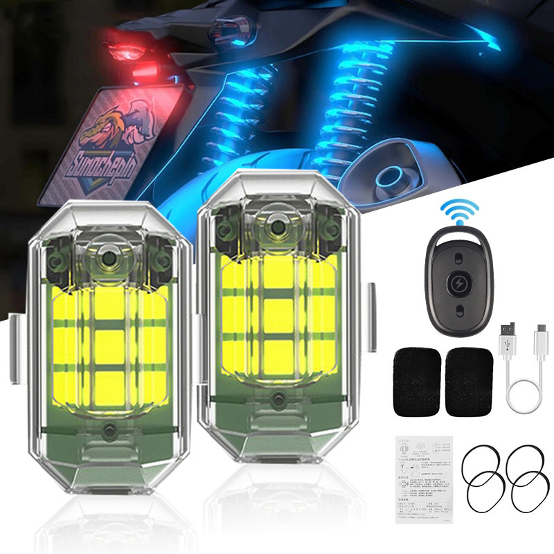 1/2/4Pc Remote Motorcycle Ligh – обзор и цена Drone Strobe Light